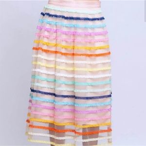 Eva Franco by Anthropologie || Rainbow Aluna Skirt Size S